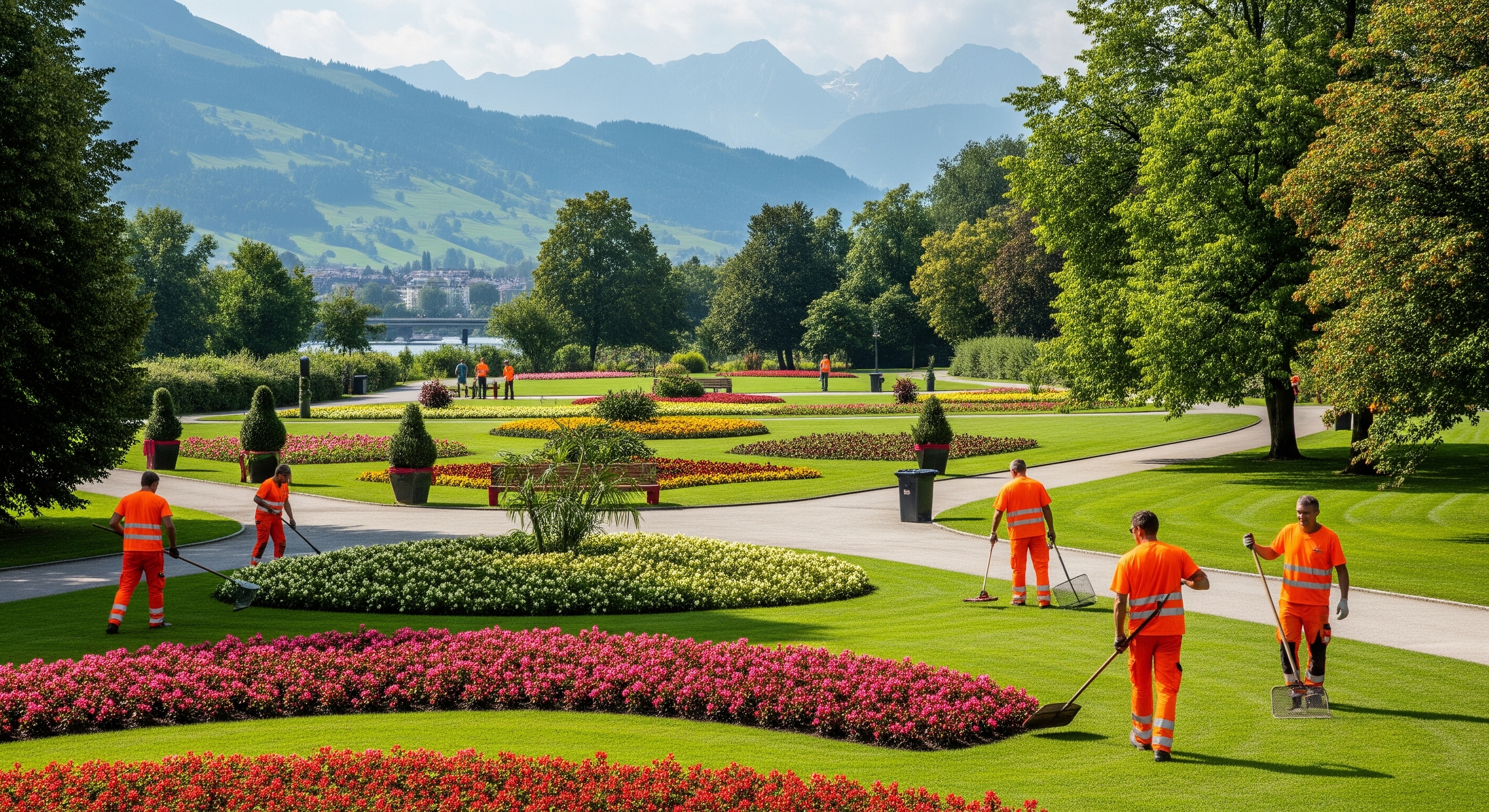 Entretien d'un grand parc proche de Genève