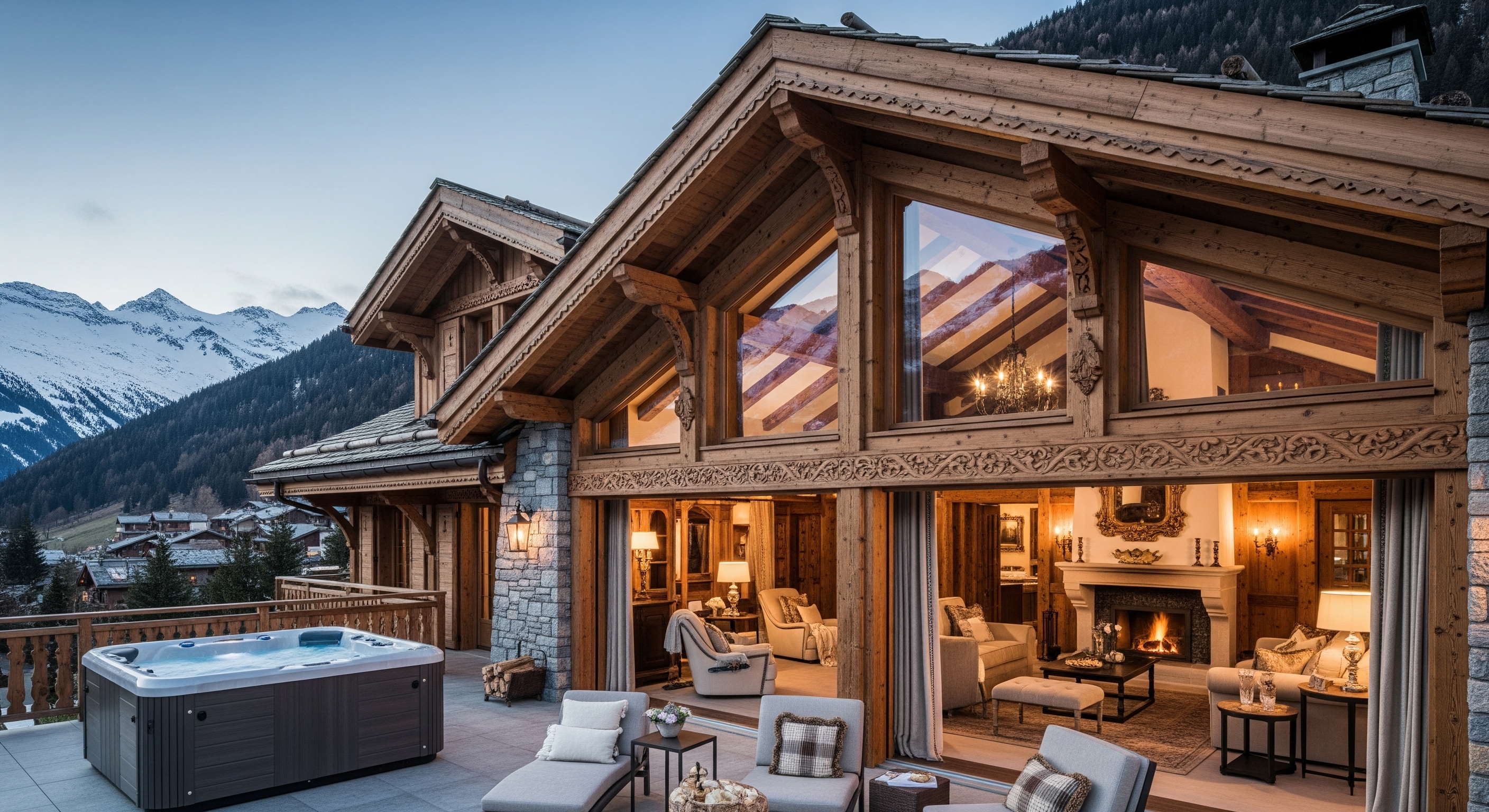 Aménagement d'une propriété de luxe à Megève